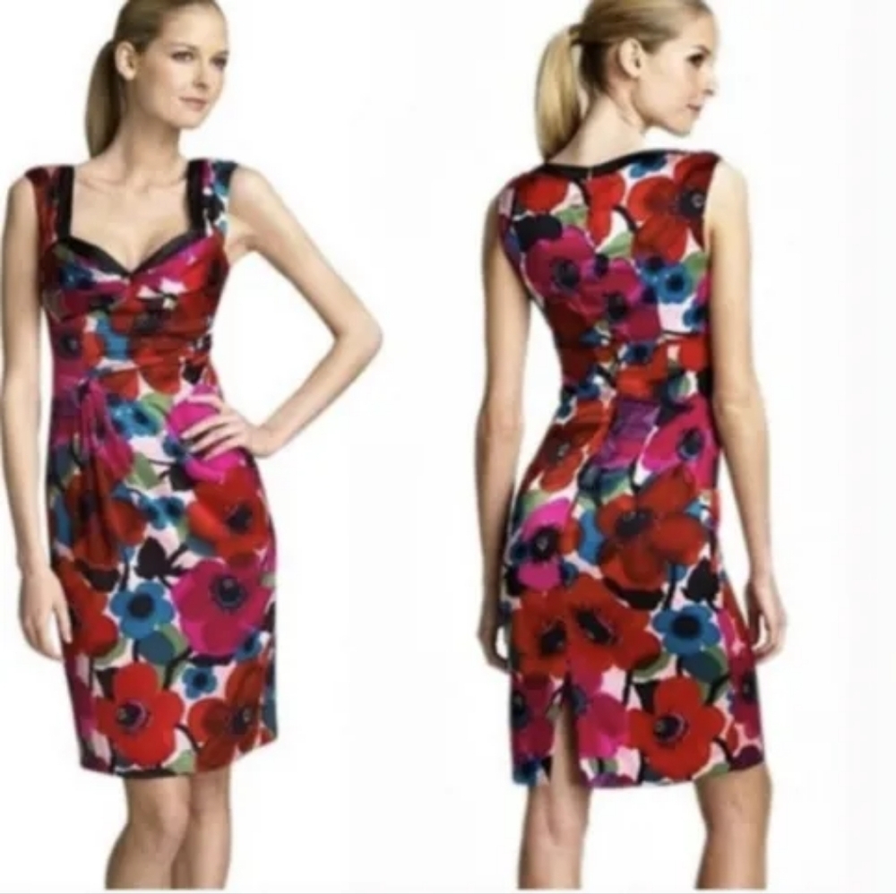 Nanette Lepore Silk Gin Sling Floral Sheath Dress Size 12